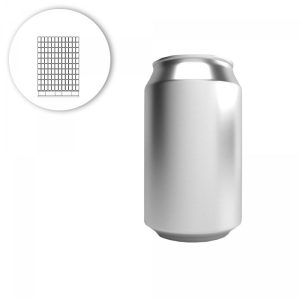 ACN33-3890 : Aluminium can for drinks 330 ml, silver – set of 3890 pcs without lids (full pallet)
