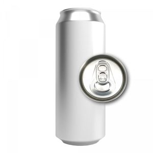 ACN50-220 : Aluminium can for drinks 500 ml, silver with CDL202 lid – set of 220 pcs with lids