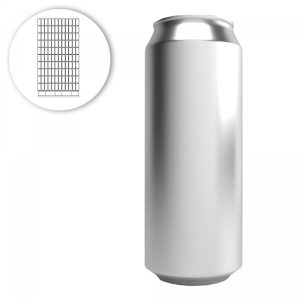 ACN50-2723 : Aluminium can for drinks 500 ml, silver with CDL202 lid – set of 2723 pcs without lids (full pallet)
