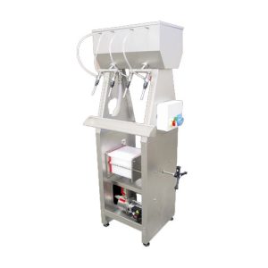 GBFU-4F : Semi-automatic gravity bottle filling machine with the buffer tank and the plate filter