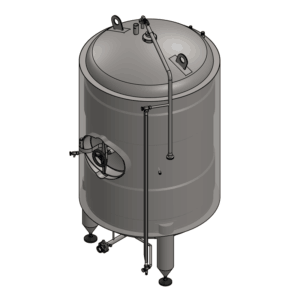 BBTVI-1200C Cylindrical pressure tank for storage and final conditioning of carbonated beverage before bottling, vertical, insulated, 1200/1400L, 3.0bar