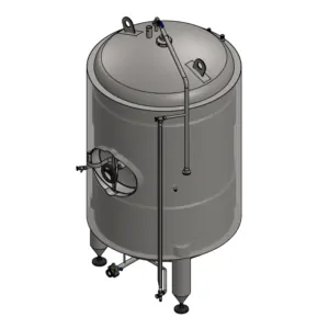 MBTVI-200C : Cylindrical pressure tank for the secondary fermentation of beer or cider (maturation, carbonization), vertical, insulated, 200/228L, 0.5/1.5/3.0bar
