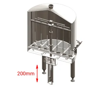 BH-OPT-ELS3 Manual or electric lift of the knife-stirrer in the filtering tank 300L
