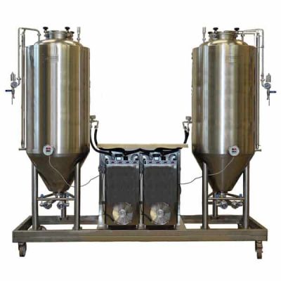 FUIC-CHP2C-2x1000CCT: Kompaktní fermentační jednotka 2×1000/1276 litrů, 0.5/1.5/3.0 bar