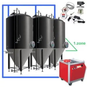 CFSOT1-4xCCT2000C Complete set for the fermentation of beer with 4x CCT-2000C, on-tank control