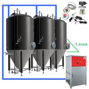 CFSOT1-4xCCT6000C Complete set for the fermentation of beer with 4x CCT-6000C, on-tank control