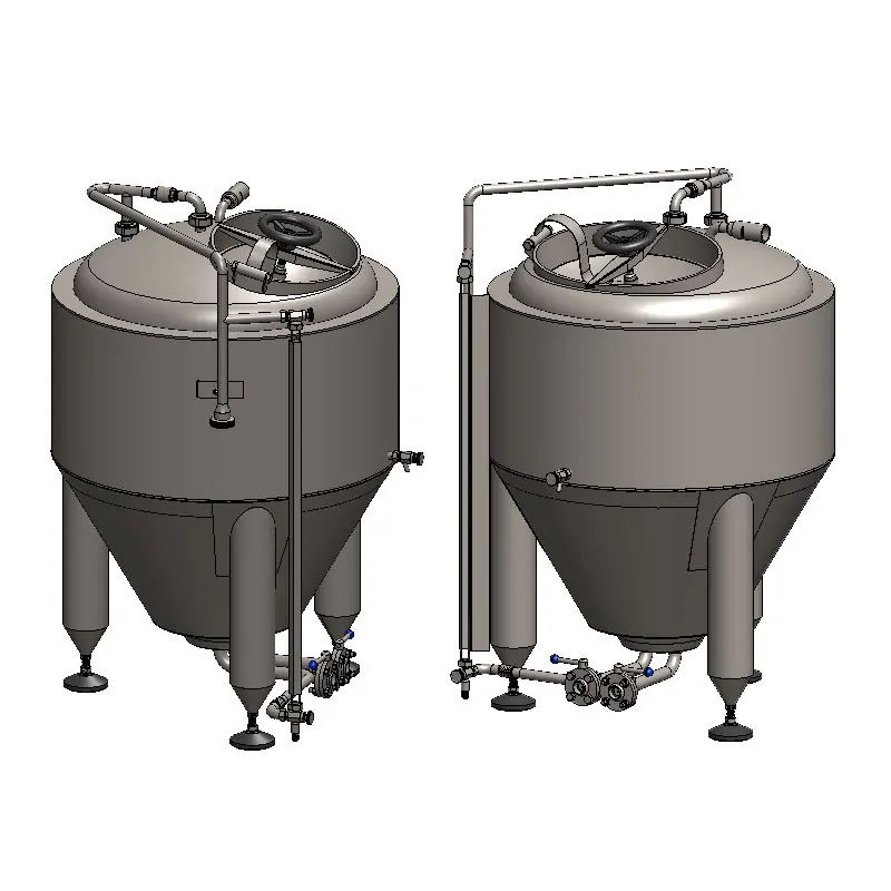 CCT 100C 800x800 01 - CCT-150C : Cylindrically-conical fermentation tank CLASSIC, 0.5-3.0 bar, insulated, 150/180L - ccti, cmti, classic