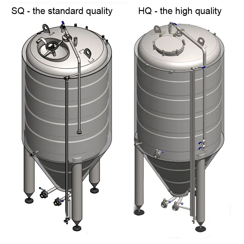 CCT 2000 SQ HQ 800x800 - CCT-1000C : Cylindroconical fermentation tank CLASSIC, 0.5-3.0 bar, insulated, 1000/1200L - ccti, cmti, classic