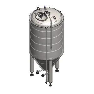 CCT-1500C : Cylindroconical fermentation tank CLASSIC, 0.5-3.0 bar, insulated, 1500/1640L