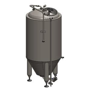 CCT-500C : Cylindroconical fermentation tank CLASSIC, 0.5-3.0 bar, insulated, 500/600L
