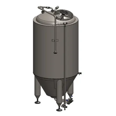 CCT-400C: Cylindrokónická fermentační nádrž CLASSIC, 0.5-3.0 bar, izolovaná, 400/480L