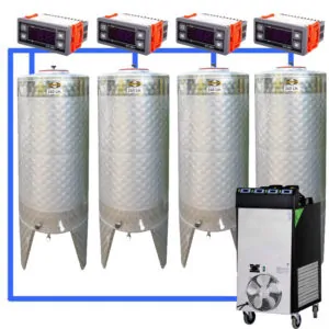 CFSCT1-4xCFT200SNP-AK : Complete fermentation set with 4xCFT-SNP 240 liters – assembly kit