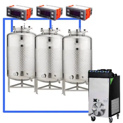 CFS1C-FMT-200 : Complete fermentation sets with cylindrical fermentors 200 L