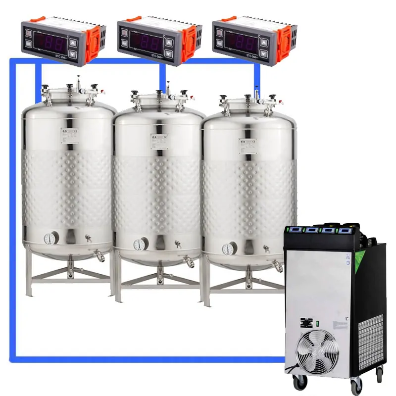 CFS1C CFT Complete beer fermentation sets simplified CLC 4 3T - CFSCT1-3xFMT500SLP : Complete fermentation set with 3xFMT-SLP 625 liters - 1c1cctslp, cfs1c-fmt-500