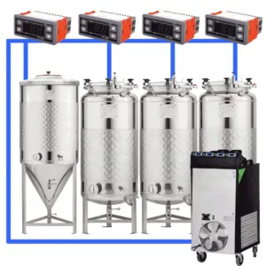 CFSCT1-1xCCT500SNP-3xFMT500SLP : Complete fermentation set with 1xCCT-SNP 625 liters and 3xFMT-SLP 625 liters