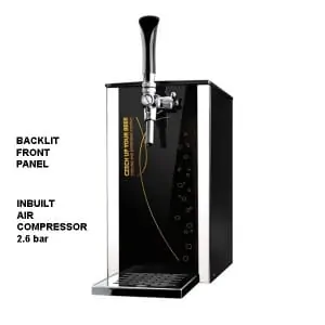DBCS-BPE25 : Black Pearl Exclusive GREENLINE : Compact beverage cooling-dispensing system 280W / with compressor