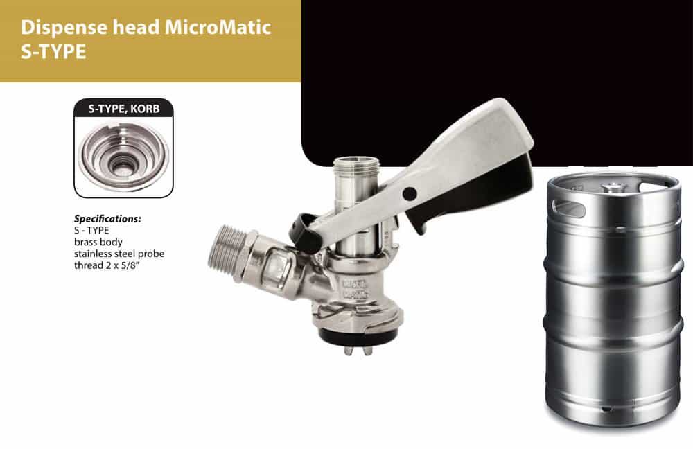 Micro Matic Beer Head CEC for draught beer beer-barrel kegkopf kegverschluss Dispenser 