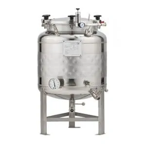 FMT-SHP-100H Round-bottom fermenter, non-insulated, cooled by liquid, 100/120 liters 2.5 bar