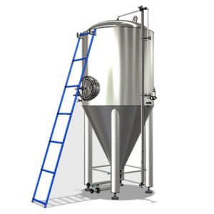 Ladder for fermentation tanks