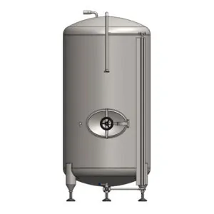 MBTVN-250C : Cylindrical pressure tank for the secondary fermentation of beer or cider (maturation, carbonization), vertical, non-insulated, 250/290L, 0.5/1.5/3.0bar