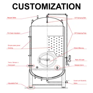 PTA-1000 Customization pressure tanks 0-1000L