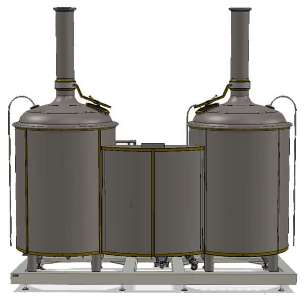 Modulo Classic 1000 brewhouse - rear view on the wort brew machine
