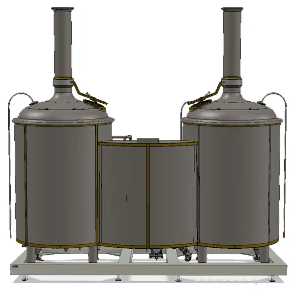 Modulo Classic 1000 brewhouse - rear view on the wort brew machine