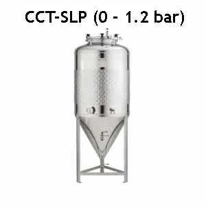 CCT-SLP Cylindrically-conical fermentation tanks, simplified, non-insulated, maximal pressure 1.2bar