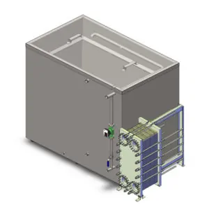 ICWT-8000 : Insulated ice water tank (glycol tank) 8000 liters with two pumps and the heat exchanger