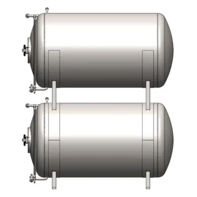 MBTHN-200C : Cylindrical pressure tank for the secondary fermentation of beer or cider (maturation, carbonization), horizontal, non-insulated, 200/233L, 0.5/1.5/3.0bar