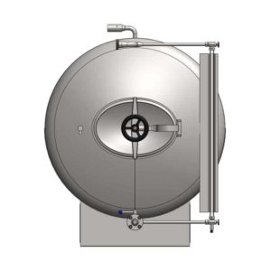 BBTHI-250C Cylindrical pressure tank for storage and final conditioning of carbonated beverage before bottling, horizontal, insulated, 250/290 liters, 3.0bar