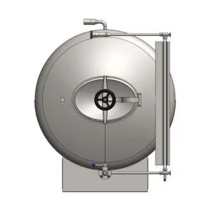 BBTHI-100C : Cylindrical pressure tank for storage and final conditioning of carbonated beverage before bottling, horizontal, insulated, 100/120 liters, 0.5/1.5/3.0bar