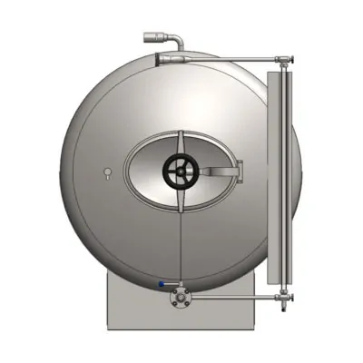 MBTHN-7000C : Cylindrical pressure tank for the secondary fermentation of beer or cider (maturation, carbonization), horizontal, non-insulated, 7000/7855L, 0.5/1.5/3.0bar