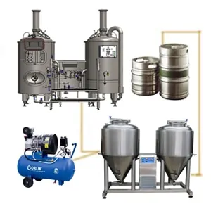 Modular brewery system wit the FUIC-CHP2C-2x2000CCT fermentation unit